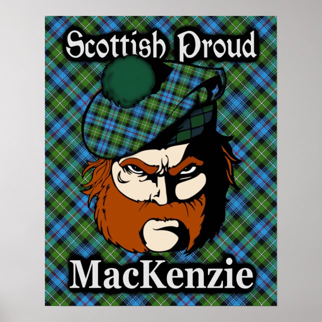 Póster Clan MacKenzie Scottish Tartan Poster (Frente)