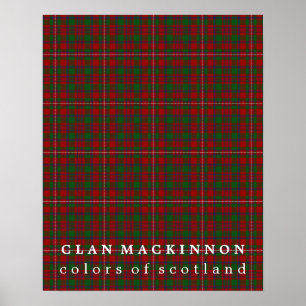 Póster Clan MacKinnon Colors of Scotland Tartán