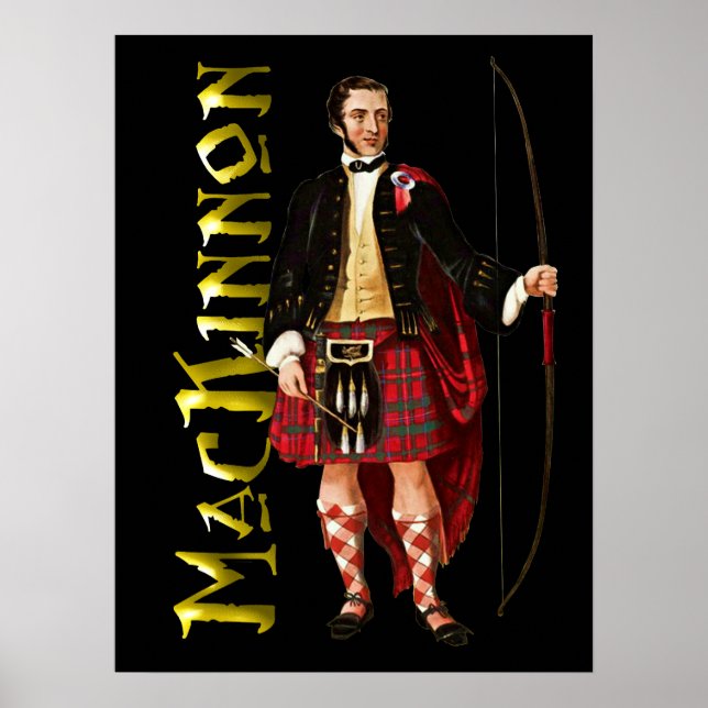 Póster Clan MacKinnon Poster de Sueño Escocesa Highland (Frente)