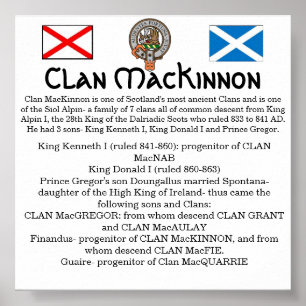 Póster Clan MacKinnon & Siol Alpin - Las 7 Clans