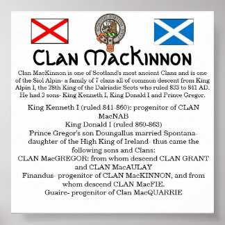 Póster Clan MacKinnon & Siol Alpin - Las 7 Clans