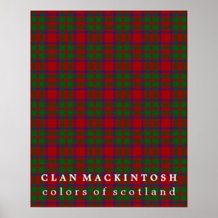 Póster Clan MacKintosh Colors of Scotland Tartán