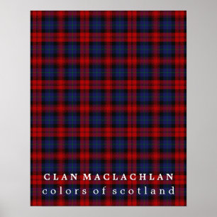 Póster Clan MacLachlan Colores de Escocia Tartán