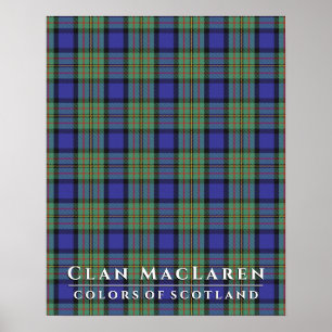 Póster Clan MacLaren Colors of Scotland 2 Tartán Plaid