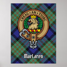 Clan MacLaren Escudo sobre Tartán