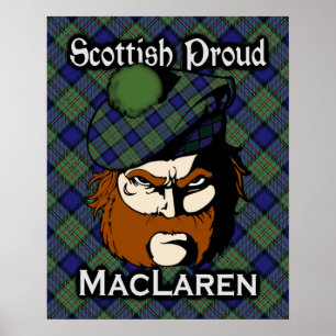 Póster Clan MacLaren Scottish Tartan Poster
