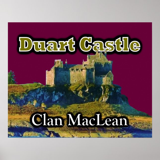 Póster Clan MacLean Duart Castle Personalizar Sky Color (Frente)