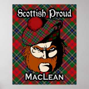 Póster Clan MacLean Scottish Tartan Poster