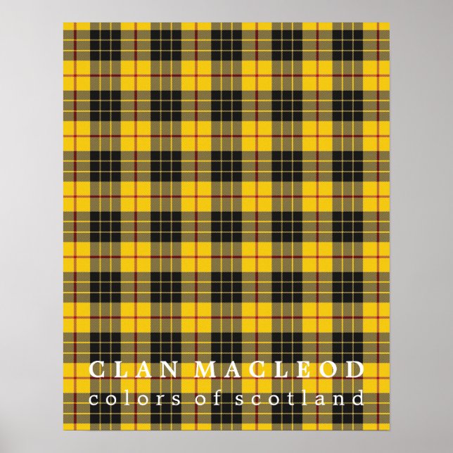 Póster Clan MacLeod Colors of Scotland Tartán (Frente)
