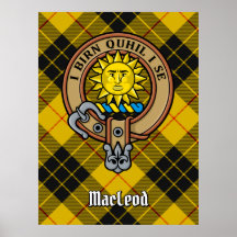 Clan MacLeod de Lewis Escudo sobre Tartán