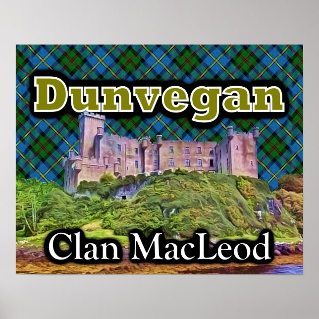 Póster Clan MacLeod Dunvegan Castle Tartan Sky (Frente)