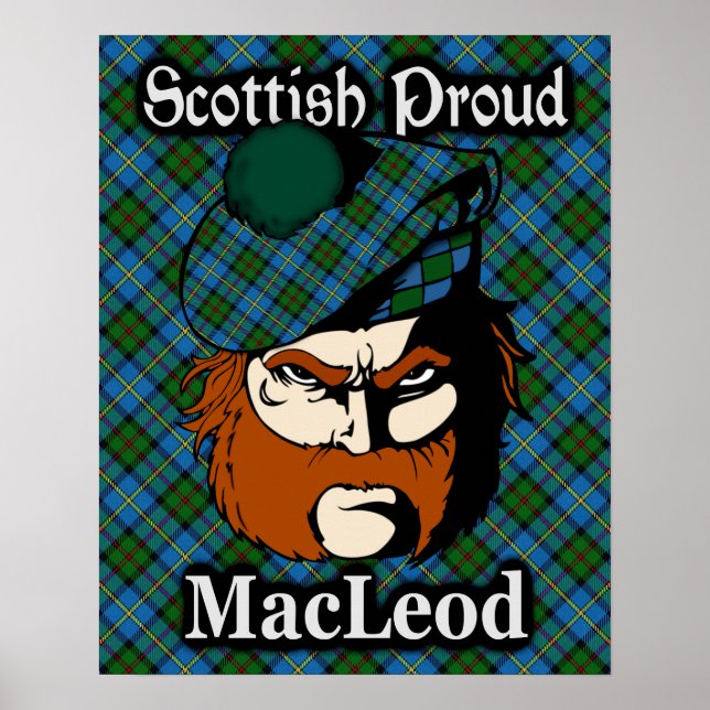 Póster Clan MacLeod Scottish Tartan (Frente)