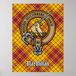 Póster Clan MacMillan Escudo por Vestir Tartán