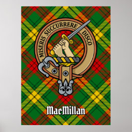 Póster Clan MacMillan Escudo sobre Tartán