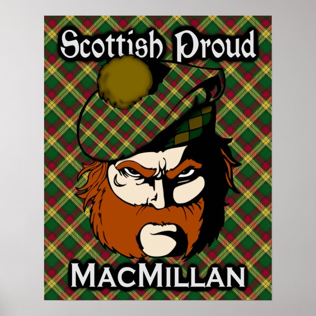 Póster Clan MacMillan Poster de Tartán escocés (Frente)