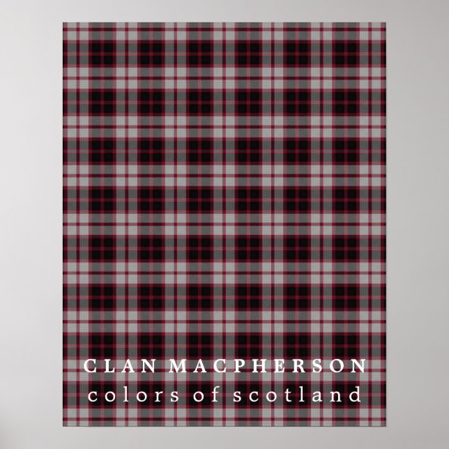 Póster Clan MacPherson Colors of Scotland Tartán (Frente)