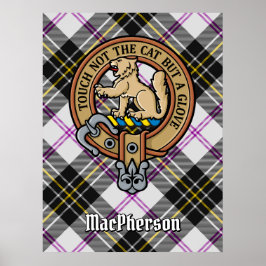 Póster Clan MacPherson Escudo por Vestir Tartán