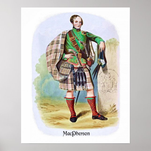 Póster Clan MacPherson por R. R. McIan (Frente)