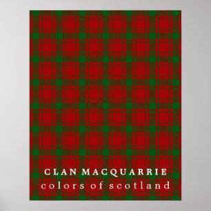 Póster Clan MacQuarrie Colores de Escocia Tartán