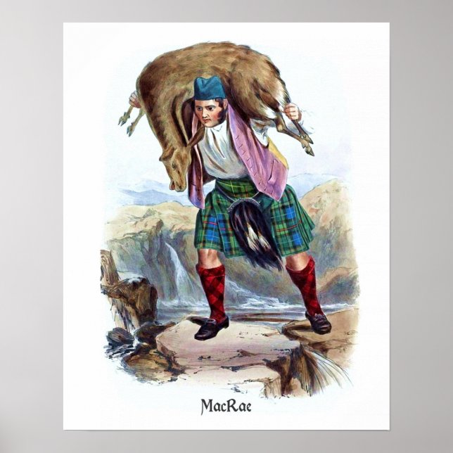 Póster Clan MacRae por R. R. McIan (Frente)