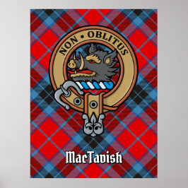 Póster Clan MacTavish Escudo sobre Tartán