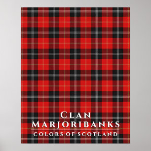 Póster Clan Marjoribanks Colors of Scotland 2 Tartán