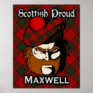 Póster Clan Maxwell Scottish Tartan Poster