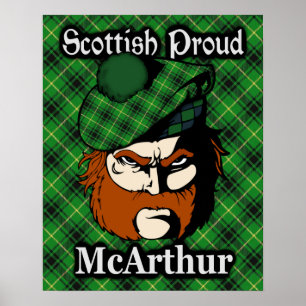 Póster Clan McArthur Scottish Tartan Poster