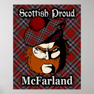 Póster Clan McFarland Poster de Escocia Tartán