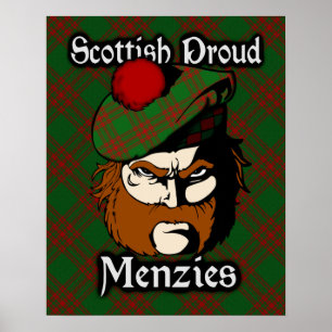 Póster Clan Menzies Scottish Tartán Poster