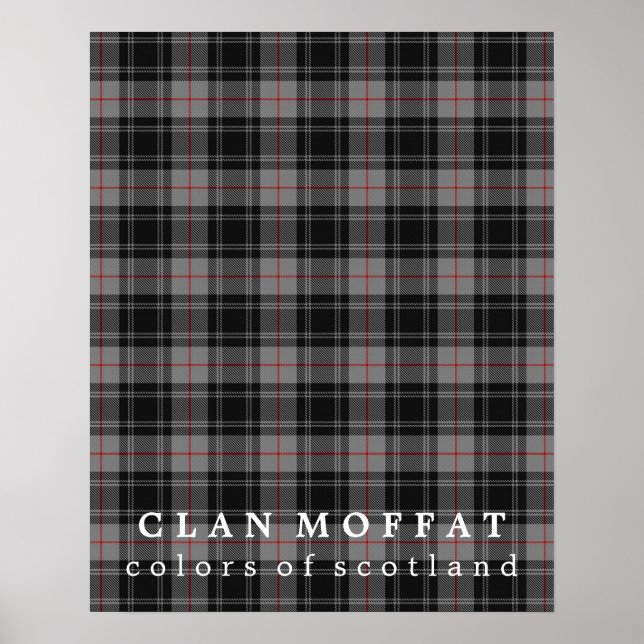Póster Clan Moffat Colors of Scotland Tartán (Frente)
