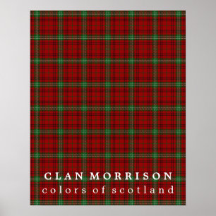 Póster Clan Morrison Colores de Escocia Tartán