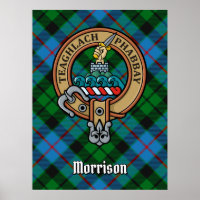 Clan Morrison Escudo sobre la caza de tartán