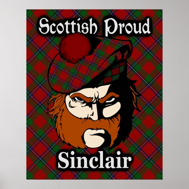 Póster Clan Sinclair Scottish Tartan Poster (Frente)
