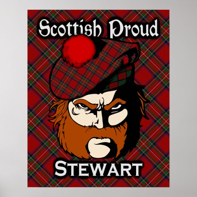 Póster Clan Stewart Scottish Tartan Poster (Frente)