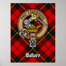 Póster Clan Wallace Escudo por Tartán