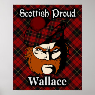 Póster Clan Wallace Scottish Tartan Poster