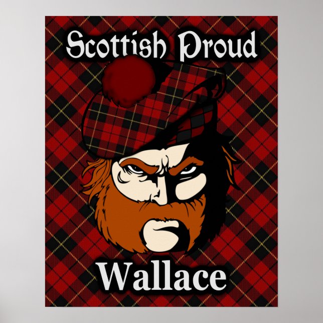 Póster Clan Wallace Scottish Tartan Poster (Frente)