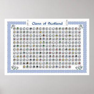 Póster Clanes de Escocia Heraldic Wall Art