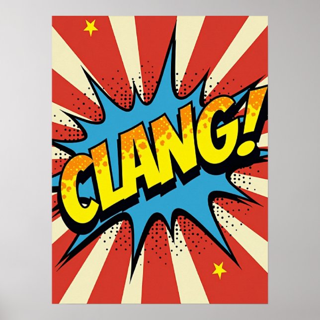 Póster ¡CLANG! Poster de Pop Art Echo (Frente)