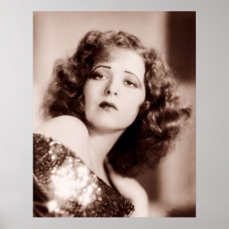 Póster Clara Bow es glamuroso
