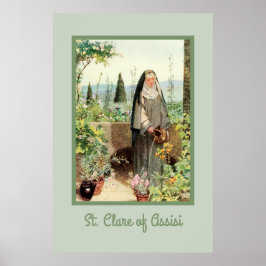 Póster Clare de las flores acuáticas de Asís (M 065)