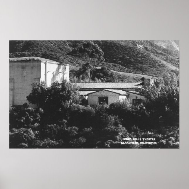 Póster Claremont, California View of Padua Hills Theatr (Frente)