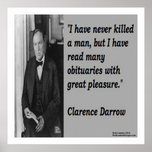 Póster Clarence Darrow & Killing Someone Cita al Poster