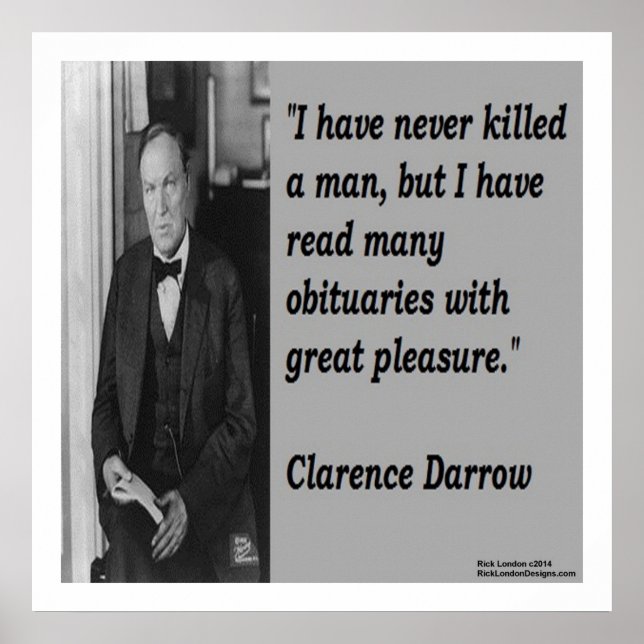Póster Clarence Darrow & Killing Someone Cita al Poster (Frente)