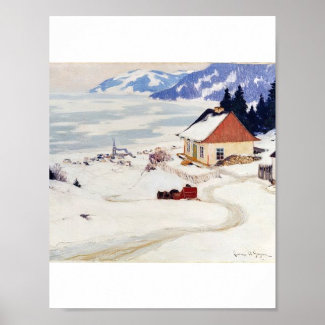 Póster Clarence Gagnon La Carriole rouge (Frente)