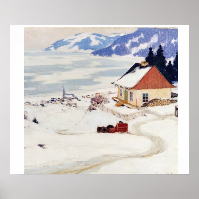 Póster Clarence Gagnon La Carriole rouge (Frente)