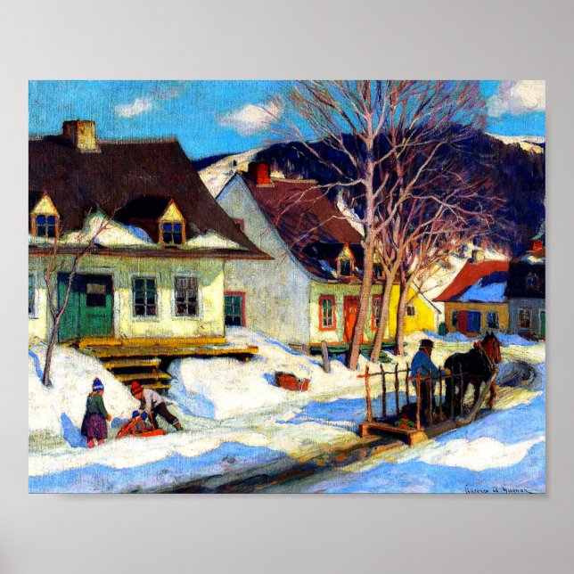 Póster Clarence Gagnon - Quebec Village (Frente)