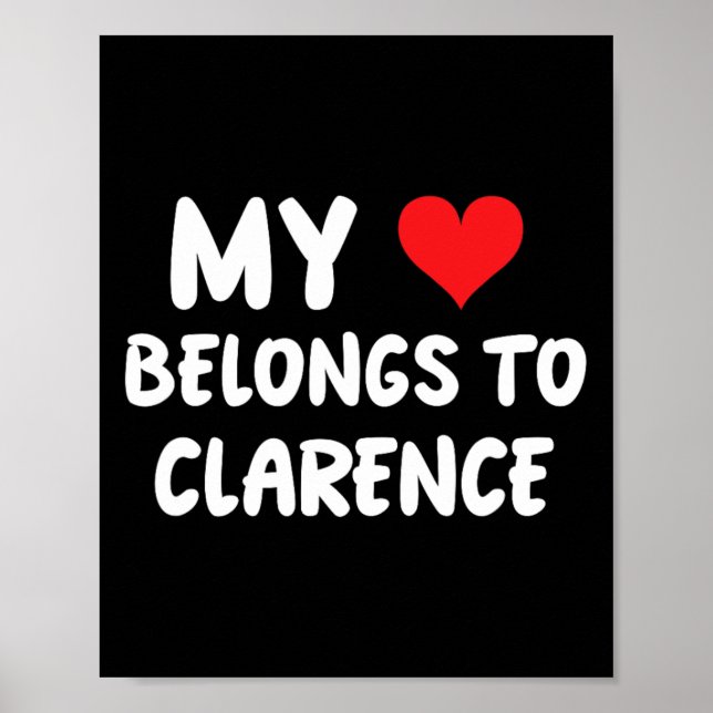 Póster Clarence - Mi corazón pertenece a Clarence - Amor  (Frente)