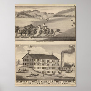 Póster Clarendon Bickford Knitting Machine